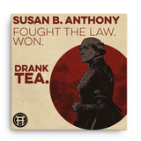 Susan B. Anthony Drinks Tea Canvas