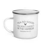 Tea in the Harbor Enamel Mug